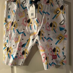 Colorful Graphic Print Shorts